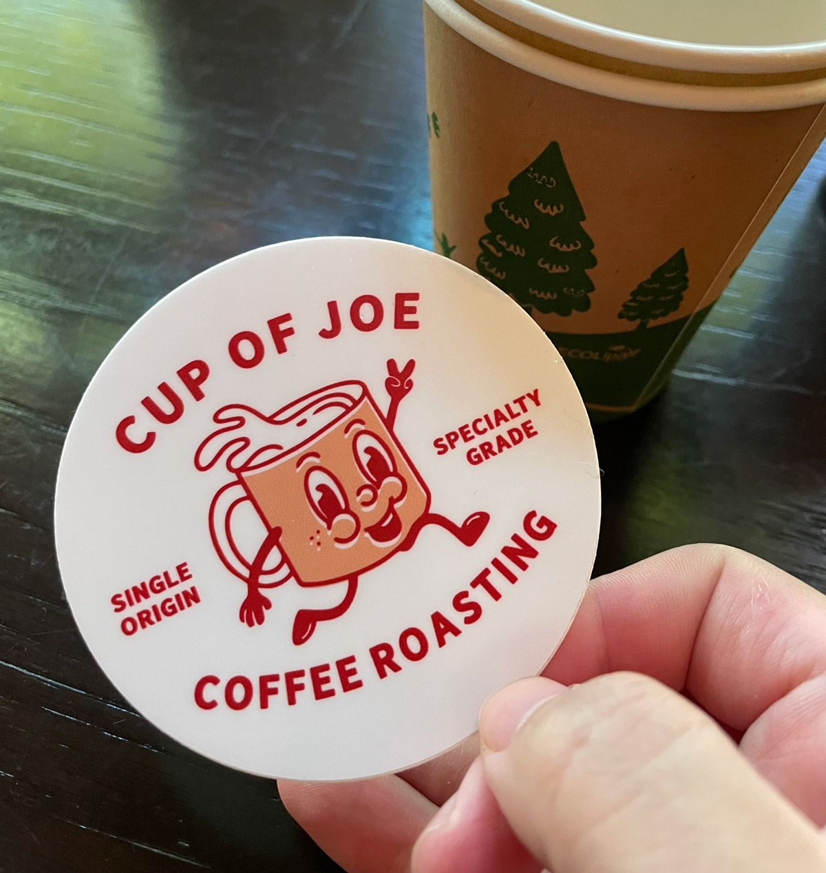Cup of Joe coffee sticker