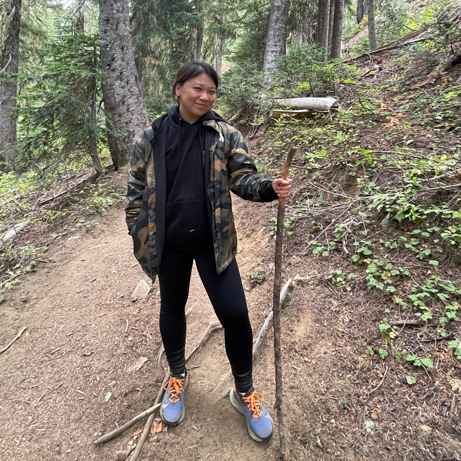 Jess hiking stick